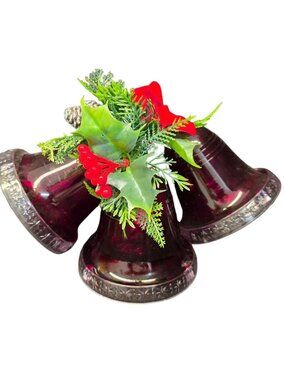 Vintage Carolites Bells of Noel Musical Lighted 3 Bell Cluster Christmas Decor